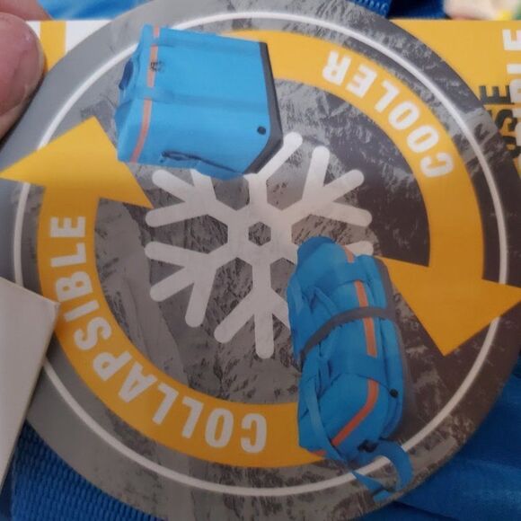 RG Blue Collapsible Cooler Holds 48 Cans Waterproof & Antimicrobial New - Picture 10 of 12